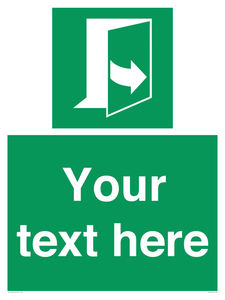 Custom sign safe condition door opens pulling left hand side